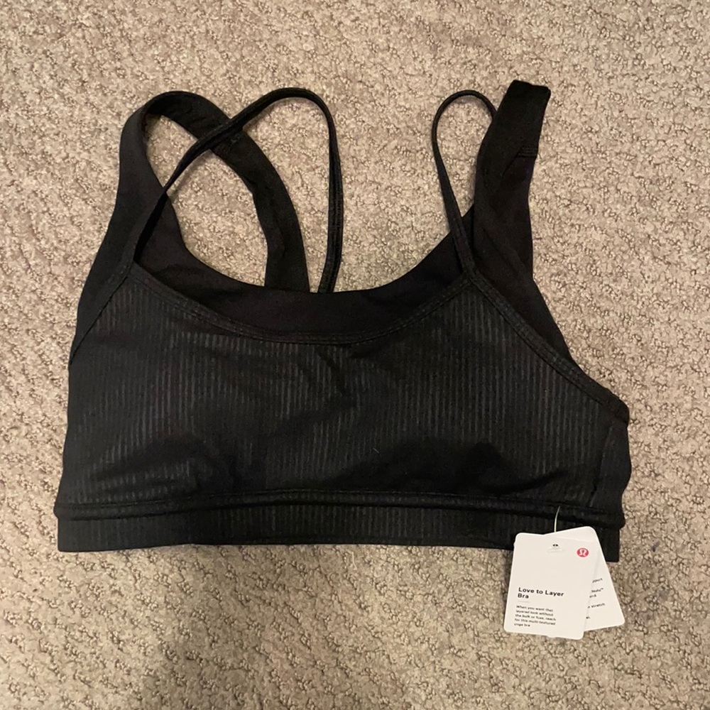 LULULEMON black double layered sport bra